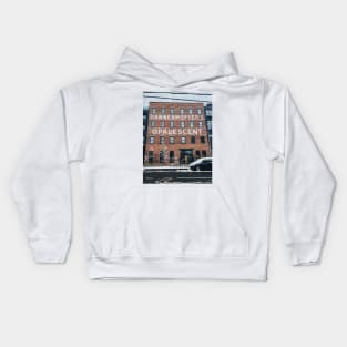 "Dannenhoffer's Opalescent" former factory building Kids Hoodie